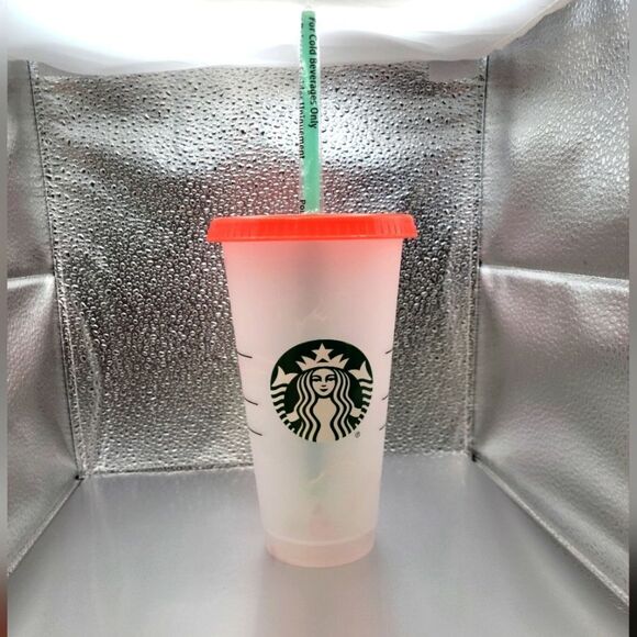 NWOT! Starbucks Summer 2021 Color Changing Confetti Swirl Reusable Cold Cup X 2 - Picture 1 of 5